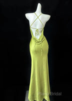 Gentle Satin Swing Neck Spaghetti Straps Mermaid Gown Elegant Backless Formal Prom Dresses For Quinceanera&Graduation