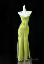 Gentle Satin Swing Neck Spaghetti Straps Mermaid Gown Elegant Backless Formal Prom Dresses For Quinceanera&Graduation