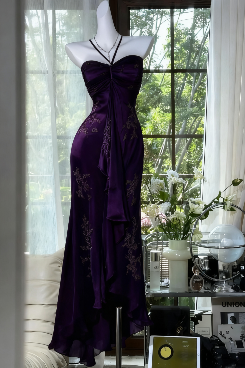 Green Beaded Exquisite Gorgeous Long Chiffon Formal Prom Dresses Formal Evening Dresses Party Dresses