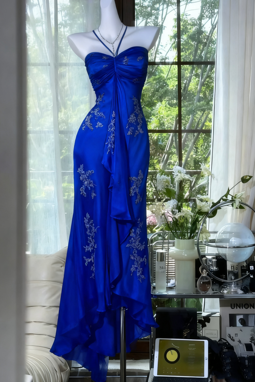 Green Beaded Exquisite Gorgeous Long Chiffon Formal Prom Dresses Formal Evening Dresses Party Dresses