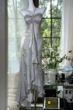 Green Beaded Exquisite Gorgeous Long Chiffon Formal Prom Dresses Formal Evening Dresses Party Dresses