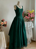 White Lace Retro Elegant Long Satin Dresses