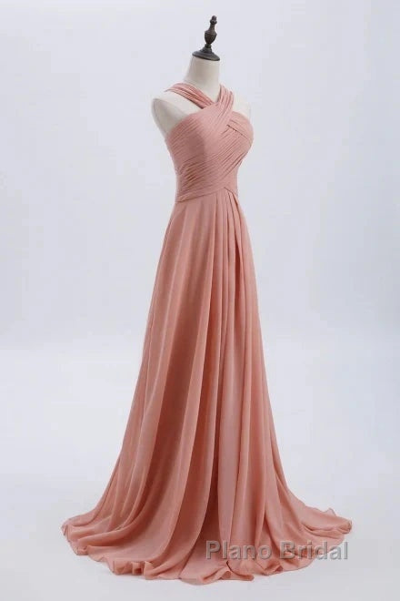 Glam Blush Pink Formal Prom & Wedding Dresses-Sweet 16 Chiffon Evening Gown For Graduation & Quinceanera