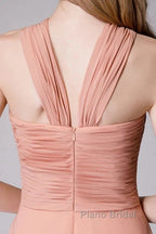 Glam Blush Pink Formal Prom & Wedding Dresses-Sweet 16 Chiffon Evening Gown For Graduation & Quinceanera