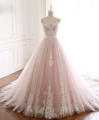 Glam Pink Tulle Sweetheart Straps Princess Formal Dresses, Pink Party Dresses