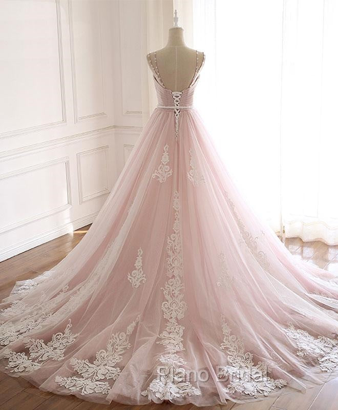 Glam Pink Tulle Sweetheart Straps Princess Formal Dresses, Pink Party Dresses