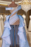 Glamorous Hi-Lo Mermaid Formal Prom Dresses Tulle With Pears