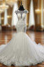 Glamorous Wedding Dresses Mermaid Wedding Dresses Appliques Scoop Neck