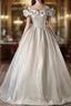 Gold Ball Gown Off the Shoulder 3D Flower Quinceanera Dresses