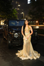 Gold Beaded Sequin Mermaid Formal Prom Dresses Formal Evening Dresses