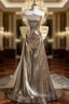 Gold Sequins Strapless Pleats Formal Prom Dresses With Bow