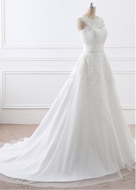 Gorgeous 2 in 1 Removable Skirt Wedding Dresses With Detachable Skirts