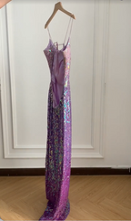 Gorgeous And Dazzling Backless Sequined Long Formal Prom Dresses