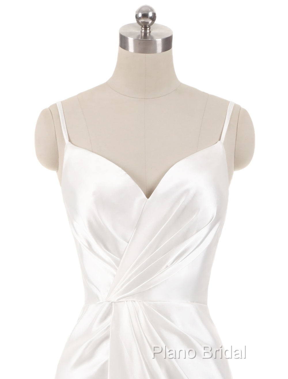 Gorgeous Beach Wedding Dresses Mermaid Sleeveless Formal Dresses V Neck Straps Split Ivory Bridal Gown With Court Train