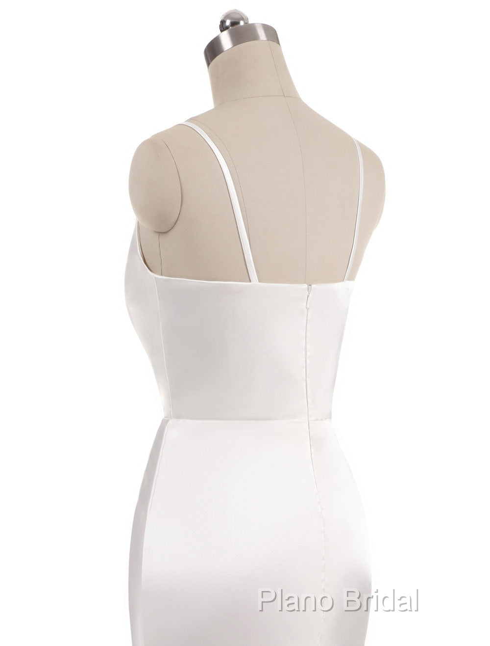 Gorgeous Beach Wedding Dresses Mermaid Sleeveless Formal Dresses V Neck Straps Split Ivory Bridal Gown With Court Train