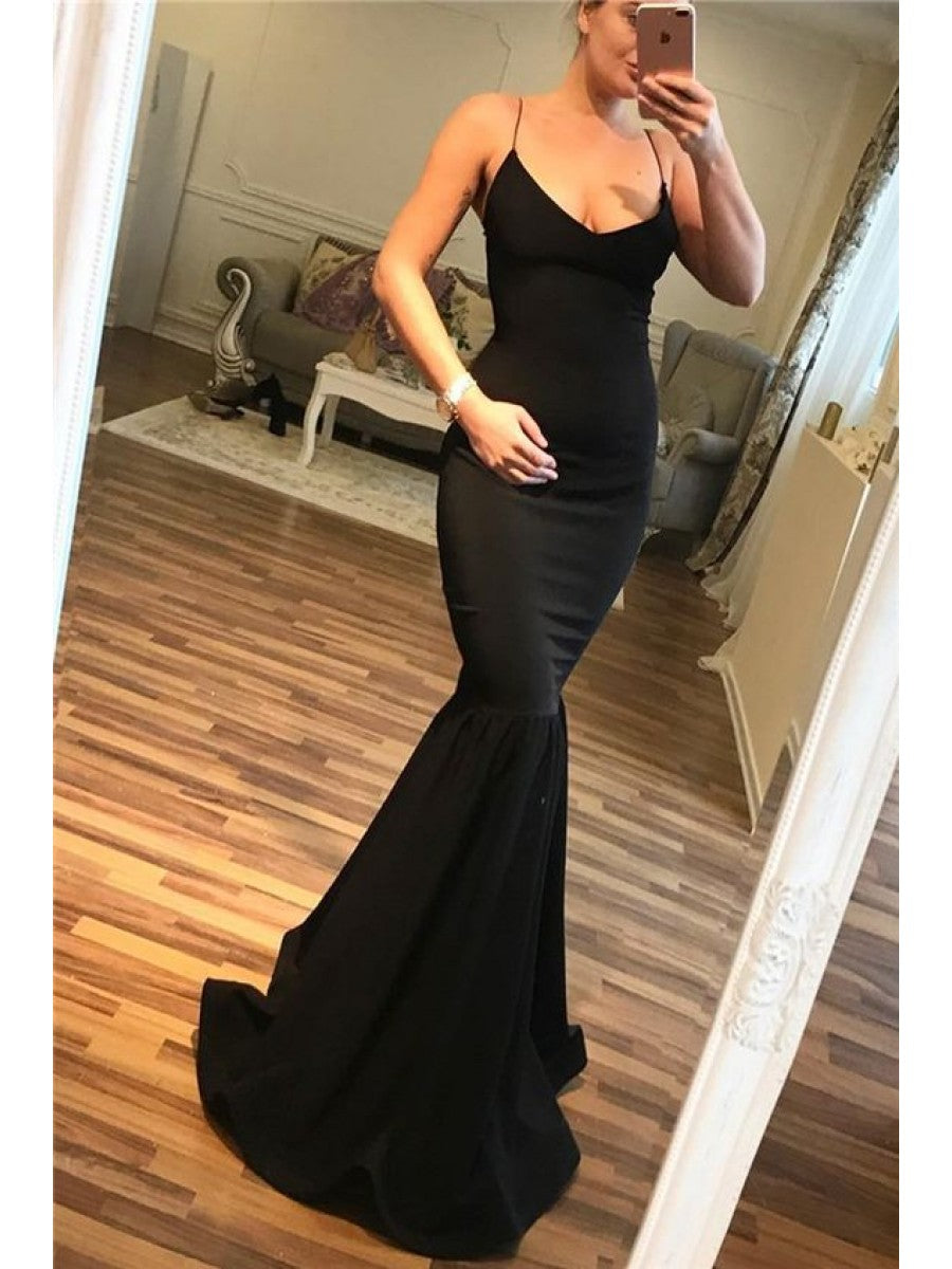 Straps Mermaid Formal Prom Dresses Long Online Formal Evening Dresses Main image