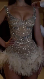 Gorgeous Champagne Sequin Beaded Sheath Cocktail Dresses Formal Homecoming Dresses