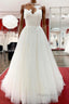 Gorgeous Long A-line Sweetheart Spaghetti Straps Tulle Lace Wedding Dresses