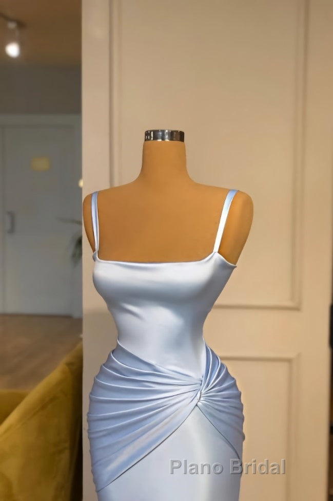 Gorgeous Long Blue Mermaid Graduation Dresses Fabulous Straps Formal Prom Dresses Secondary image