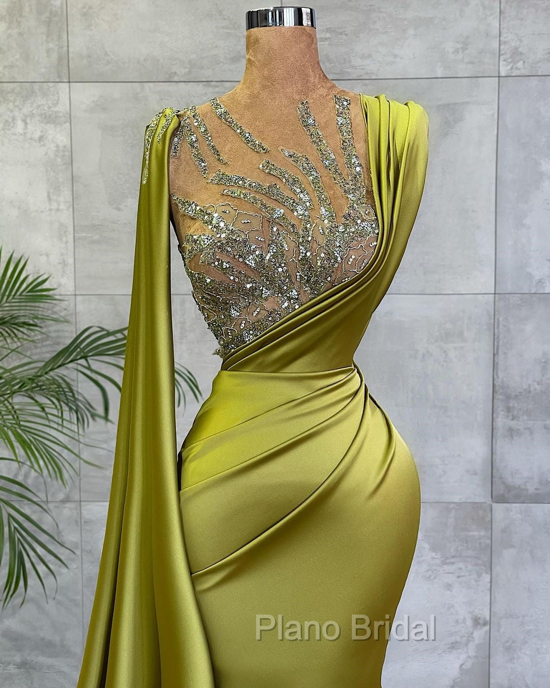 Gorgeous Mermaid Beadings Formal Prom Dresses Long With Ruffles Secondary image