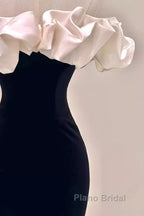 Gorgeous Mermaid Off The Shoulder Black Formal Prom Dresses