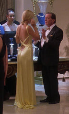 Gorgeous Mermaid Spaghetti Straps Floor Length Yellow Formal Evening Dresses Backless Formal Prom Dresses