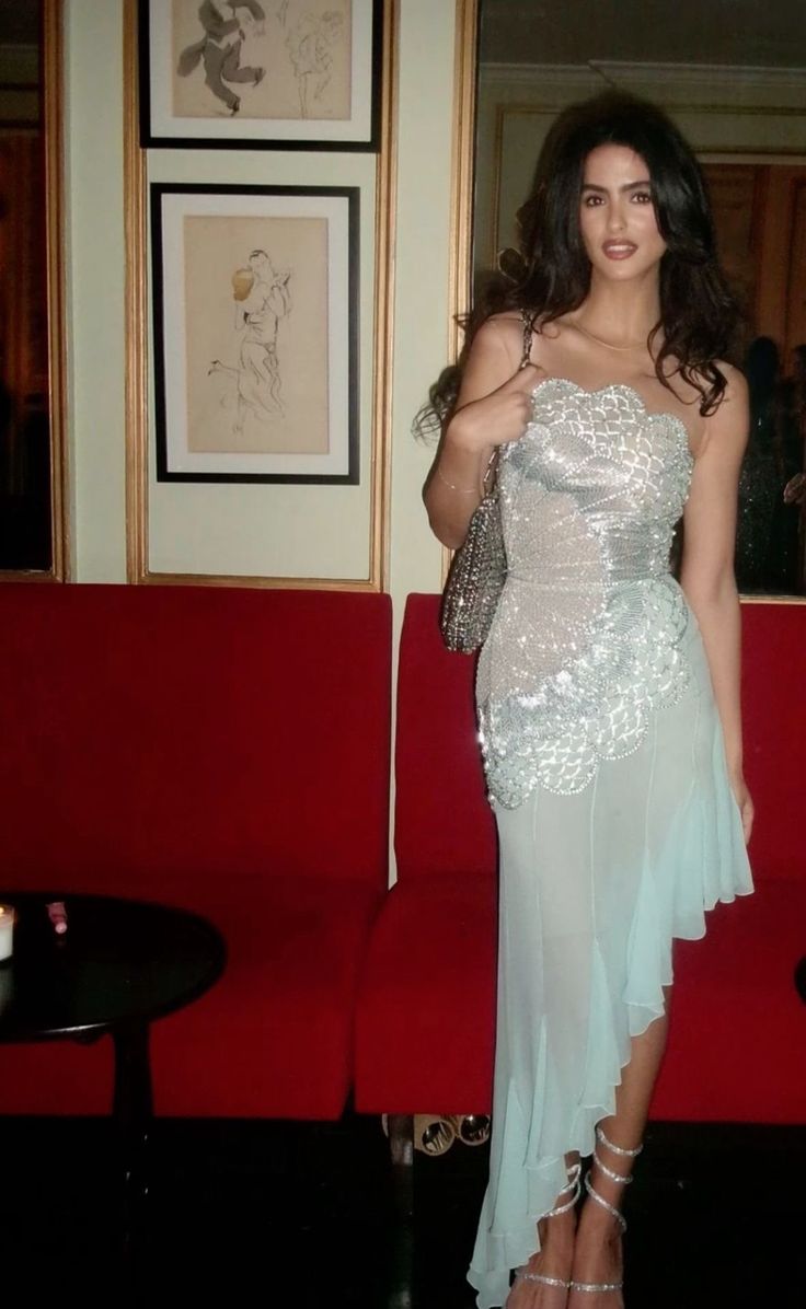 Gorgeous Mermaid Strapless Chiffon Blue Formal Prom Dresses Formal Evening Dresses Main image