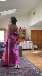 Gorgeous Pink A Line Beaded Formal Prom Dresses Long Formal Evening Gown