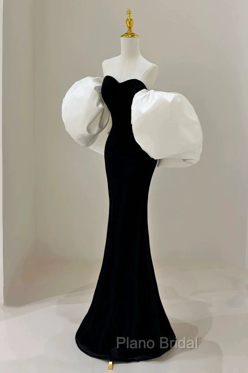 Gorgeous Sheath Off The Shoulder Black Velvet Evening Dresses Formal Prom Dresses Birthday Outfits Secondary image