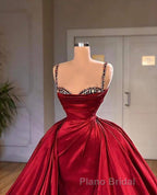 Gorgeous Spaghetti Strap Sleeveless Formal Prom Dress With Train