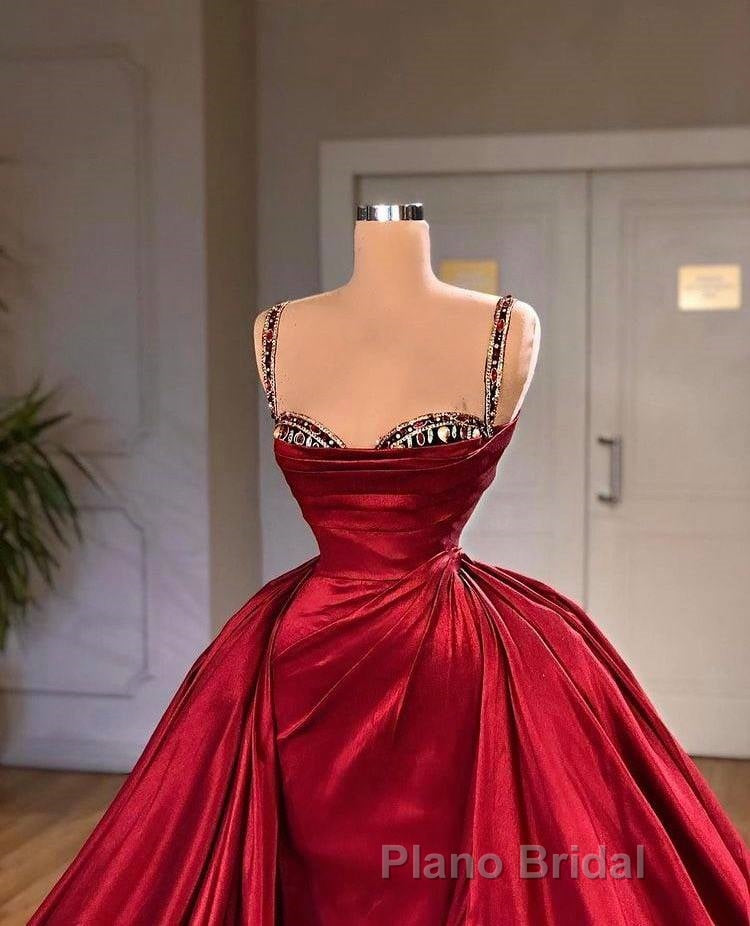 Gorgeous Spaghetti Strap Sleeveless Formal Prom Dress With Train Secondary image