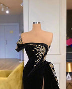 Gorgeous Strapless Split Front A-Line Prom Dress With Beading