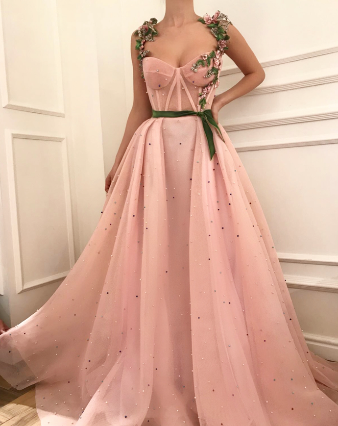 Gorgeous Unique Formal Prom Dresses,A-Line Formal Prom Dresses,Tulle Formal Prom Dresses Main image