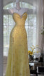 Gorgeous Butter Yellow Spaghetti Straps A-Line Tulle Beaded Long Formal Prom Dresses Backless Formal Evening Gowns