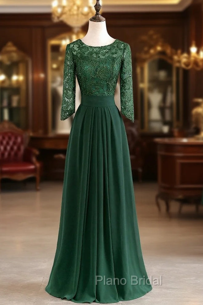 Graceful Long Chiffon Plus Size Mother Of The Bride Dresses With Lace Main image