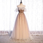 Gradient Tulle with Straps Sweetheart Party Dresses, A-line Tulle Evening Dresses Formal Prom Dresses