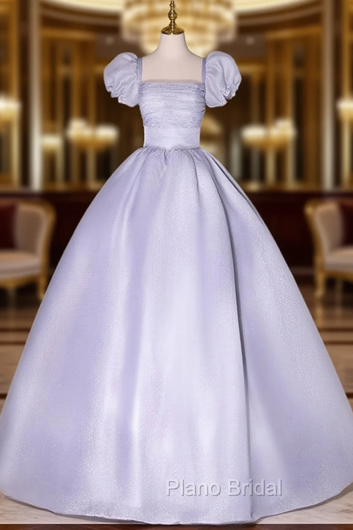 Gray Square Puff Sleeve Quinceanera Dresses Main image