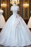 Gray Tulle Sequins Off the Shoulder Quinceanera Dresses
