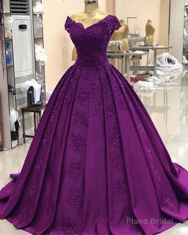 Green Ball Gown Satin Prom Dresses Lace V Neck Formal Dress,Quinceanera Dresses Secondary image