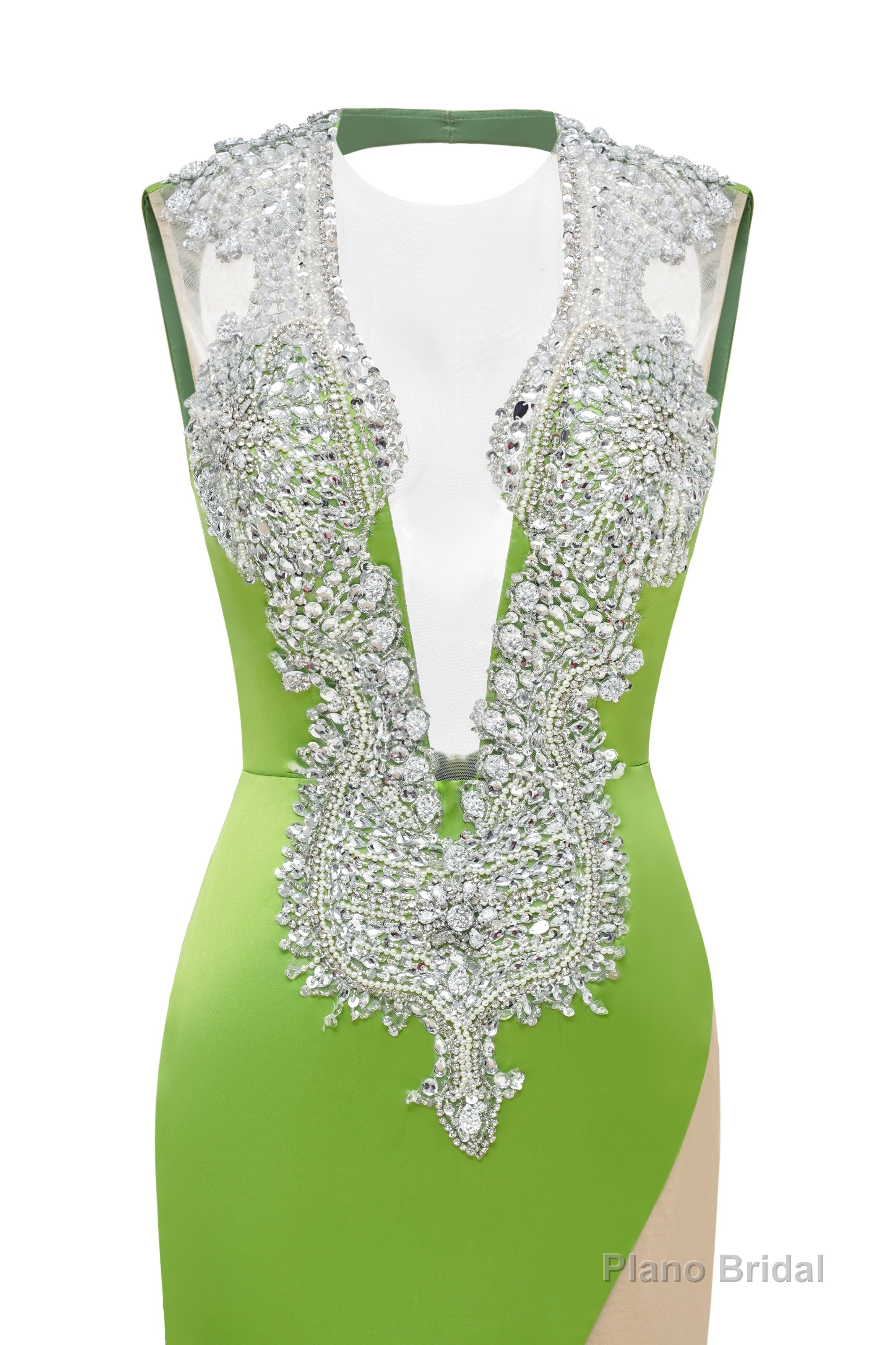 Purple Deep V Neck Mermaid Satin Prom Dresses Sparkly Beaded Pageant Crystals Evening Formal Dresses