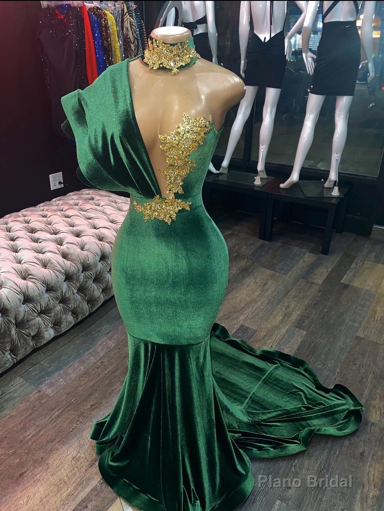 Green evening Prom Dresses,Long Prom Dress Main image