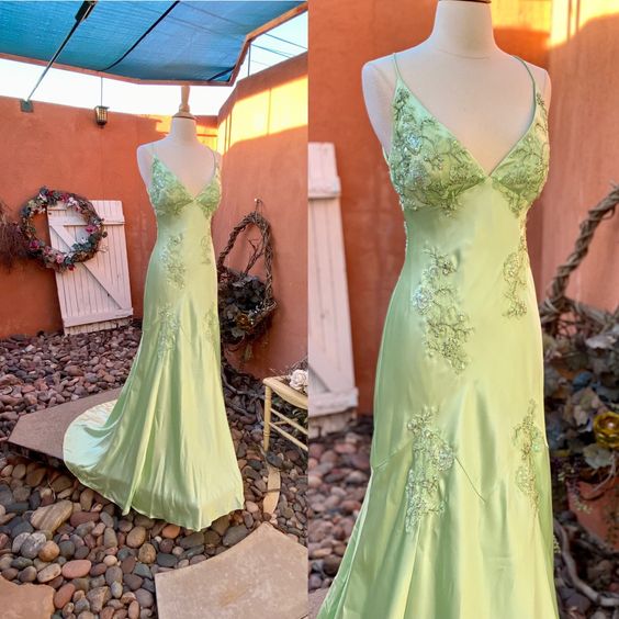 Green Long Formal Evening Dresses Formal Prom Party Formal Party Gown