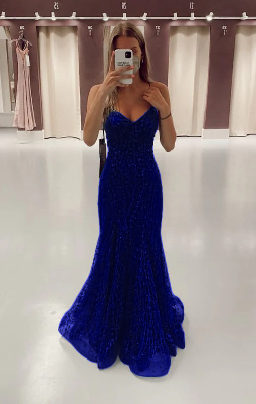 Green Long Mermaid Formal Prom Dresses Formal Evening Gowns