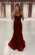 Green Long Mermaid Formal Prom Dresses Formal Evening Gowns