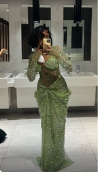Green Long Formal Prom Dresses Mermaid Formal Evening Dresses