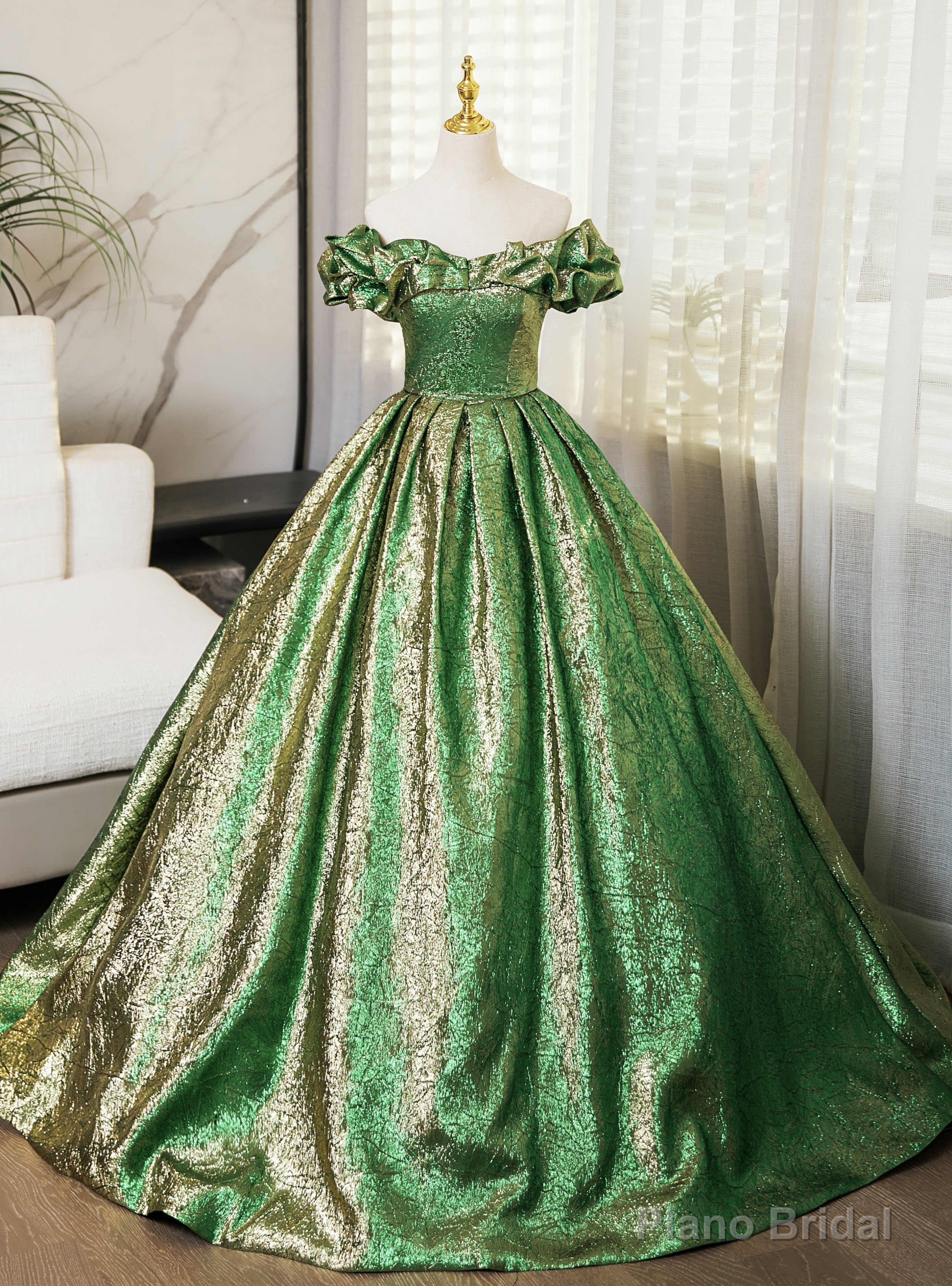 Green Off the Shoulder Quinceanera Dress Main image