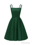 Green Satin Scoop Short Homecoming Dress, Satin Straps Lace-up Short Prom Dress