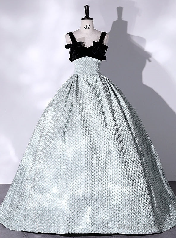 Green Straps Black Velvet Quinceanera Dress Main image