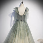 Green Tulle Long Formal Prom Dresses Formal Evening Dresses Formal Evening Dresses