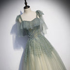 Green Tulle Long Formal Prom Dresses Formal Evening Dresses Formal Evening Dresses